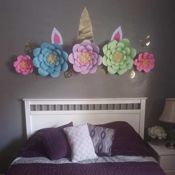 Beautiful unicorn paper flowers - Picture 2 of 5